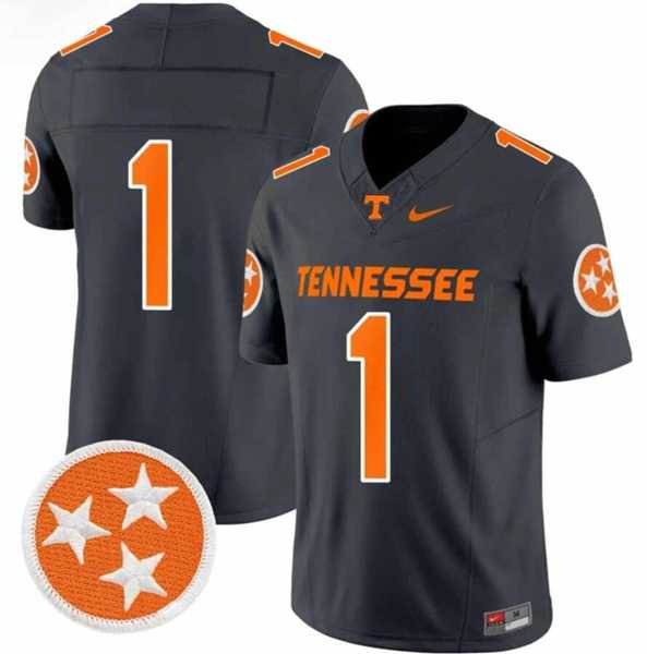 Mens Tennessee Volunteers #1 Charcoal F.U.S.E. Stitched Jersey Dzhi->tennessee volunteers->NCAA Jersey